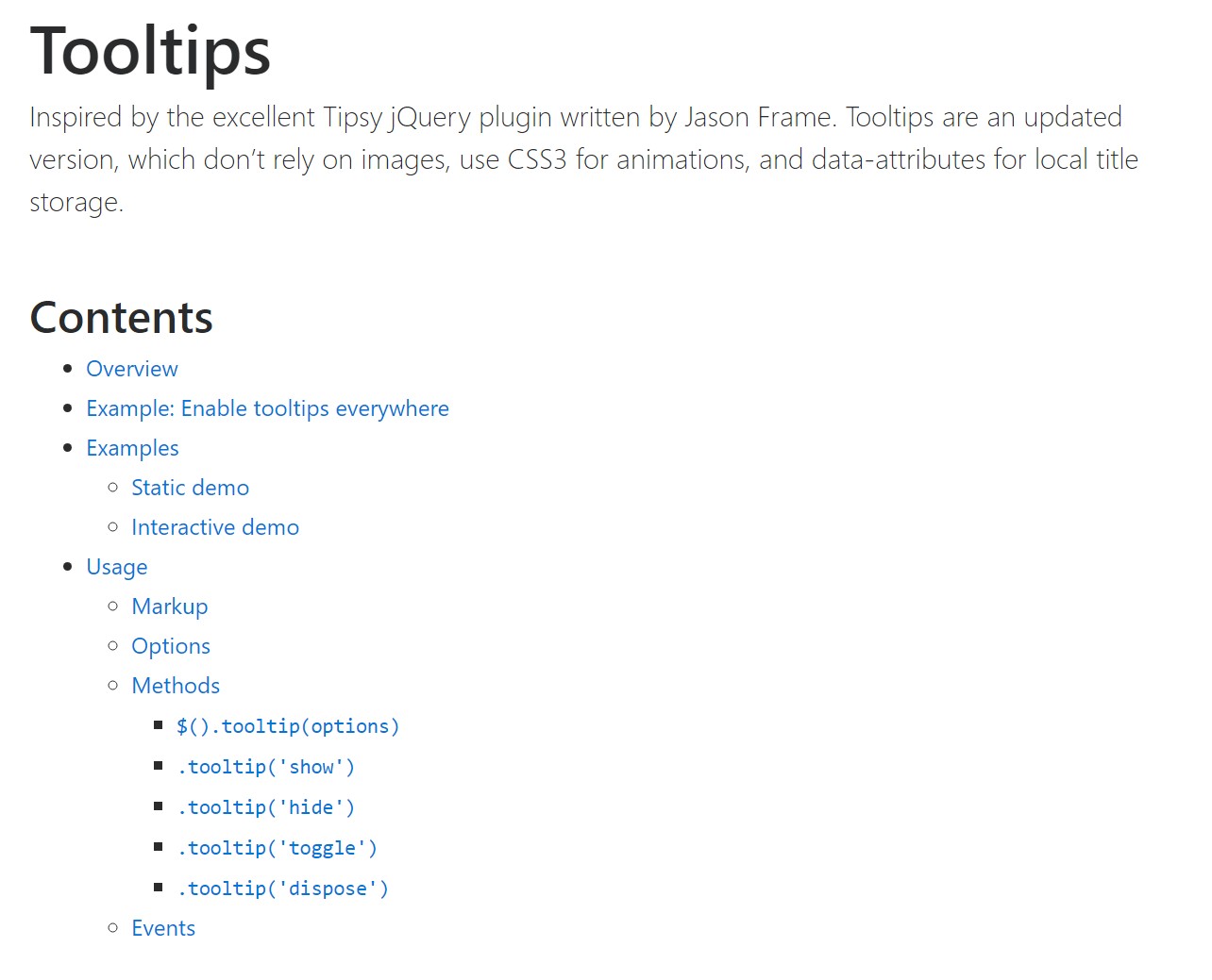 Bootstrap Tooltips  approved  documents