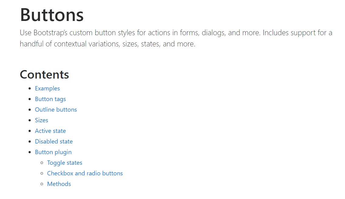 Bootstrap buttons official  records