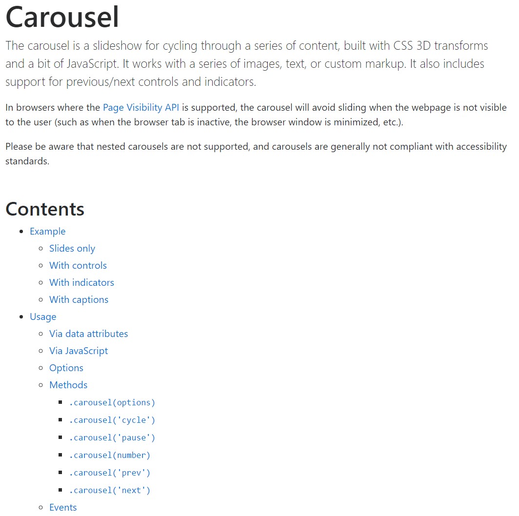 Bootstrap carousel  main  records