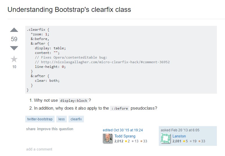  Knowing Bootstrap's clearfix class
