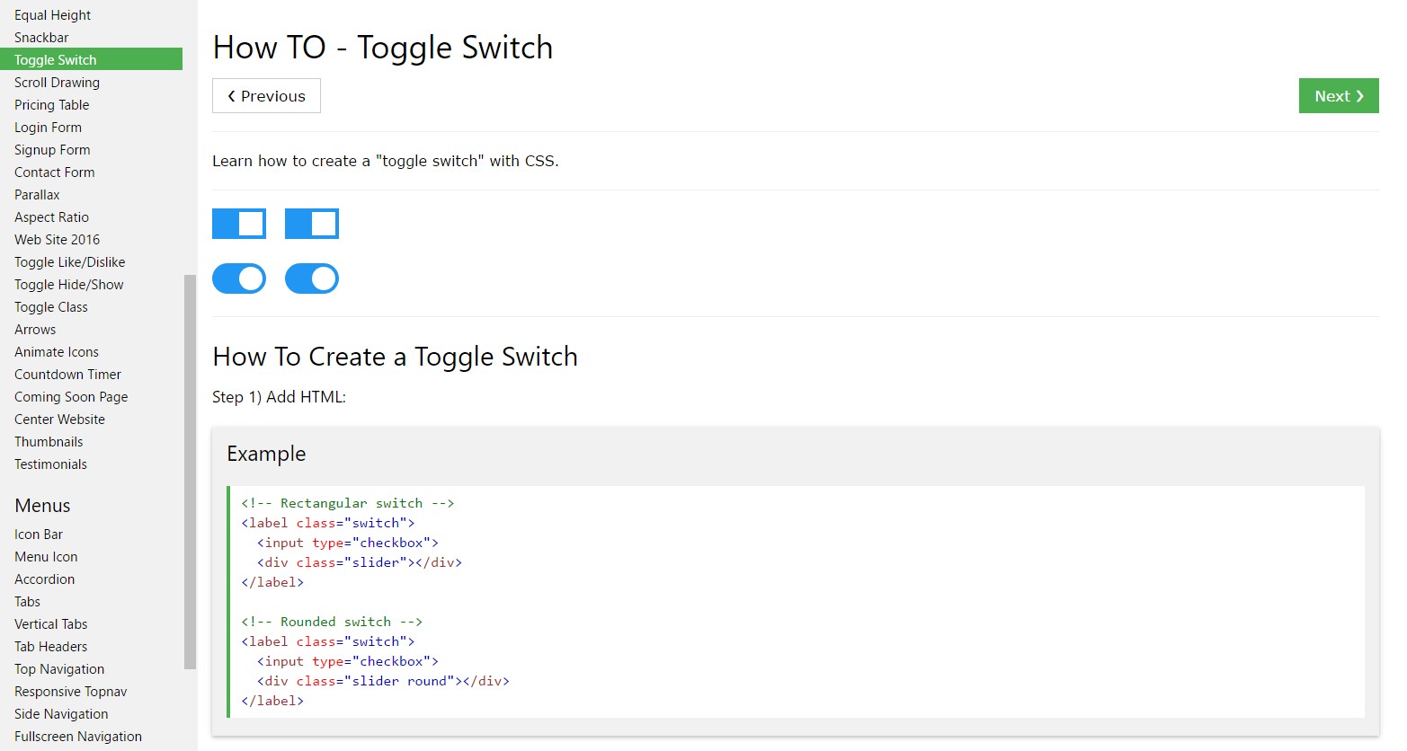  The best way to create Toggle Switch