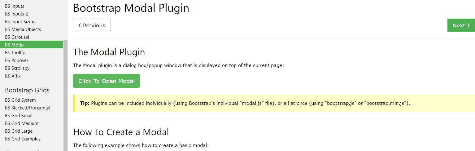 Bootstrap Modal Popup: tutorial  information