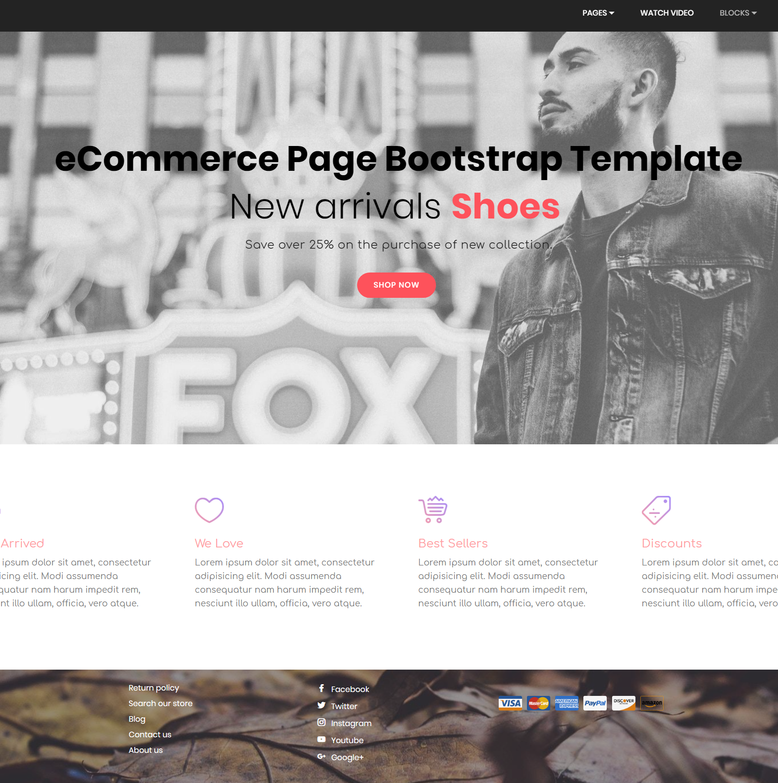 Free Download Bootstrap eCommerce Templates