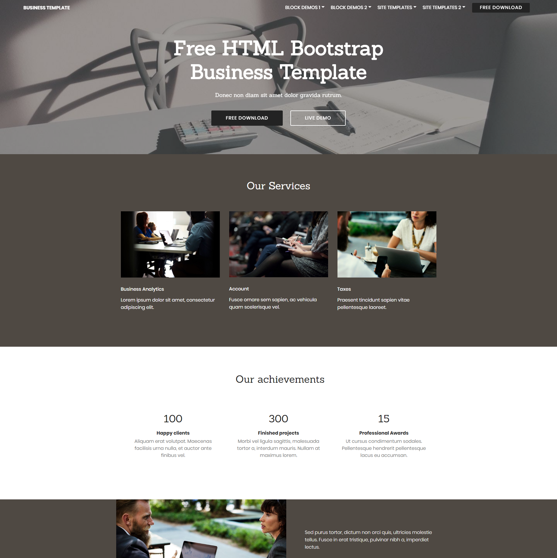 HTML5 Bootstrap Business Themes